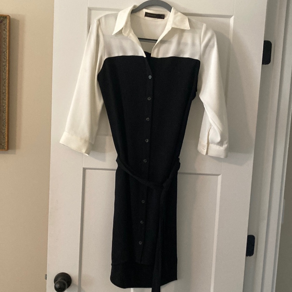 Black and cream dress